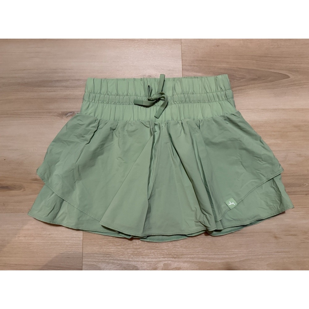 JoyLab Women's High Rise Flowy Skort With Shorts Size Small Green